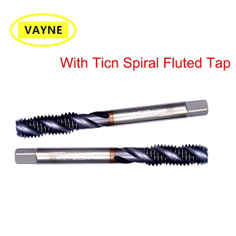 Hrse-grifo estriado en espiral métrico con Ticn, M2, M2.5, M3, M4, M5, M6, M8, M10, M12, X0.4, X0.5, X0.7, X0.8, X1.25, X1.75, roscado a máquina