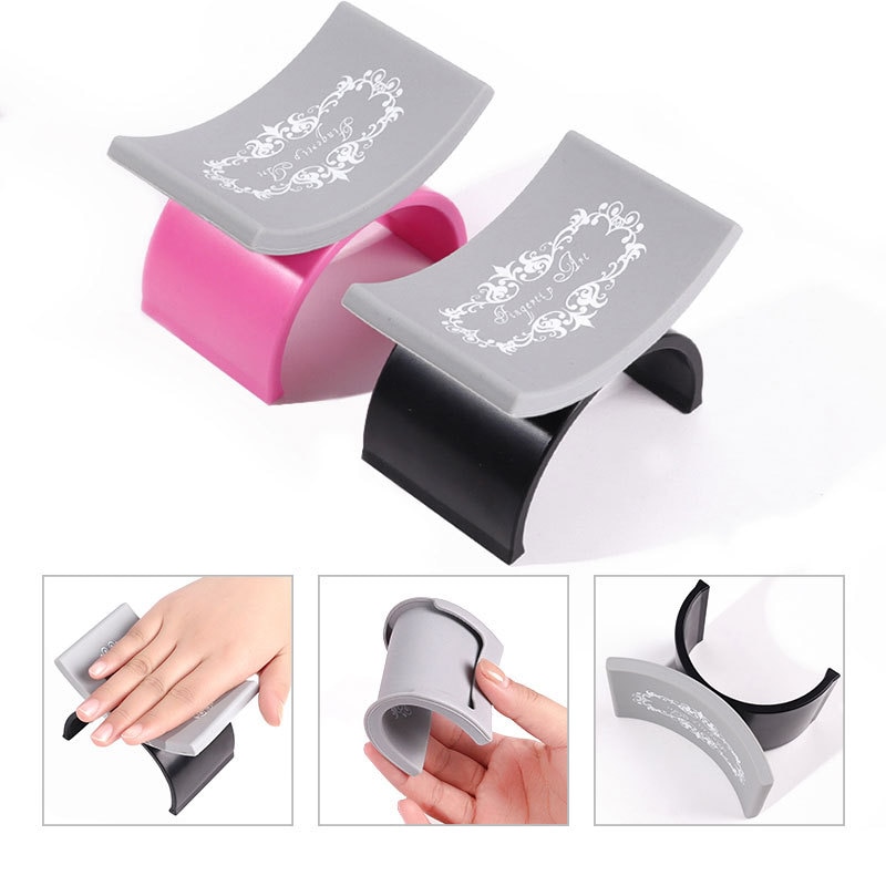 Repose-bras en forme de U pour Nail Art, en Silicone, amovible, lavable, pour Salon de manucure, accessoires pour les ongles, 1 pièce