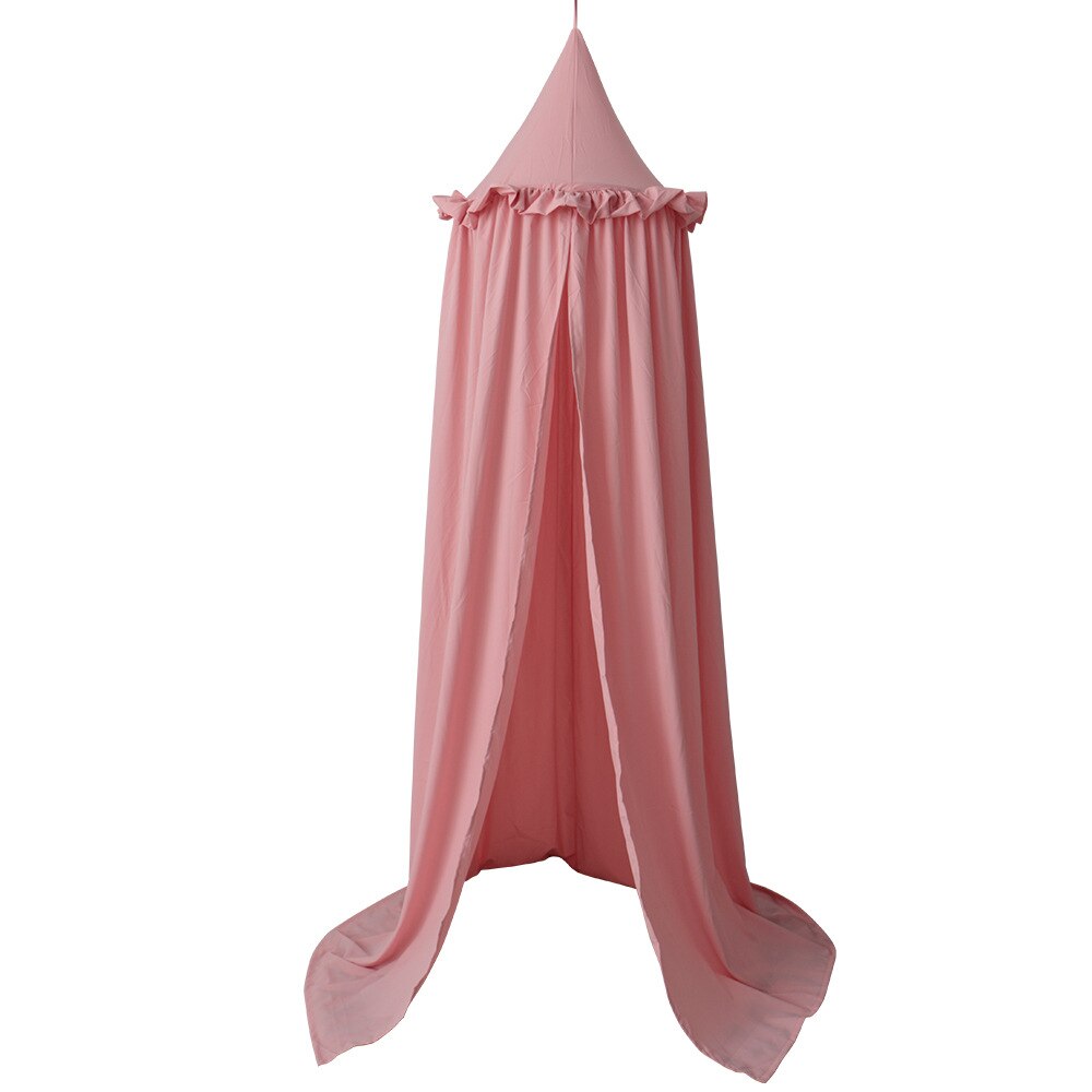 Pizzo Tencel cotone Baby Room zanzariera letto per bambini tenda baldacchino tondo presepe rete tenda decorazione camera da letto ragazza baldacchino lettino