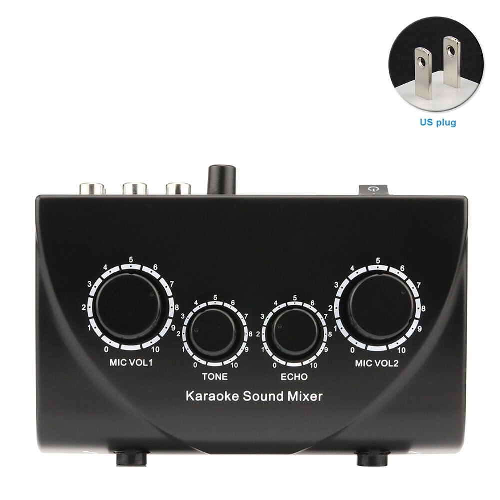Mini Console Karaoke Machine Audio System Portable Mixer Devices Sound Mixer Digital Audio Sound 2 Plugs
