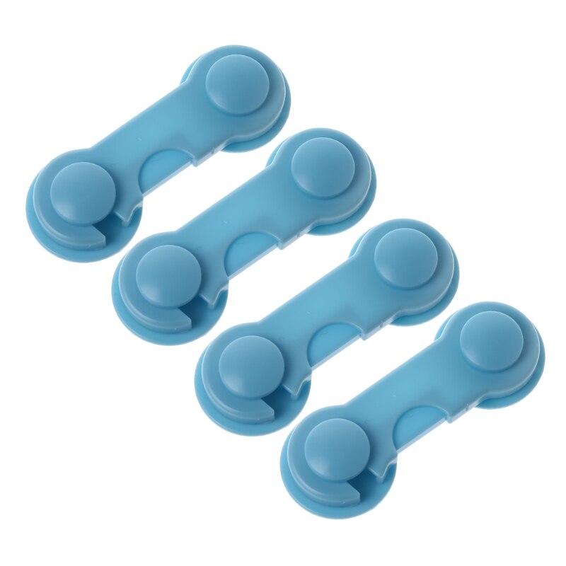 Cajones de seguridad para niños pequeños, 4 Uds., cierre de plástico: Blue