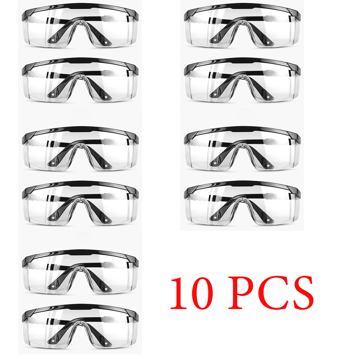 2/10 Stuks Anti-Splash Veiligheidsbril Oog Beschermende Lab Bril Beschermende Industriële Wind Stofdicht Bril Fietsen bril: Bruin