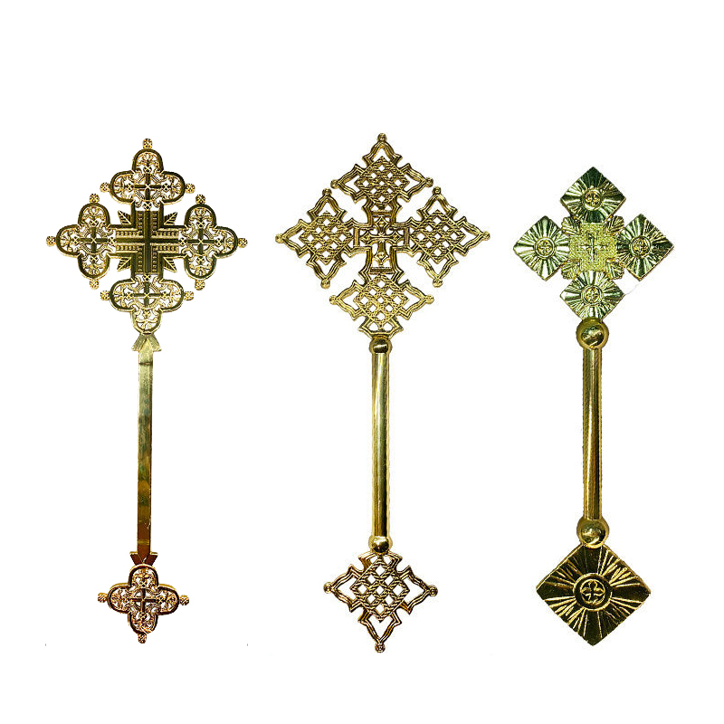 Jeruzalem Jesus Orthodoxe Cross Gold Aanplant Overhandigen Cross Zegen Kerk Decoratie Religieuze Sieraden Articulos Religiosos