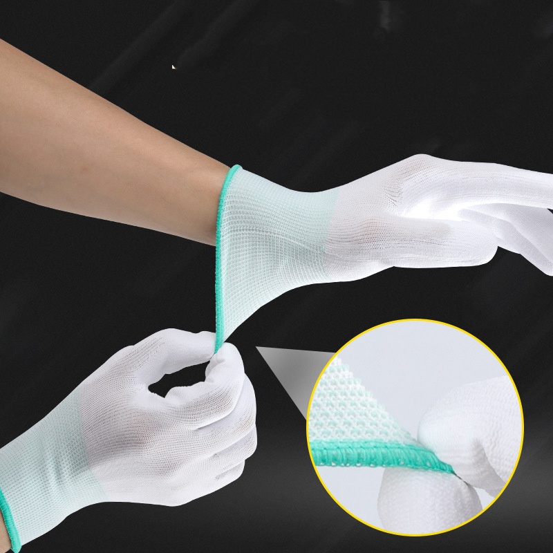 1 paar antistatische handschoenen Antistatische ESD elektronische werkhandschoenen PU-gecoate palmtuin elektronische werkbeschermerhandschoenen