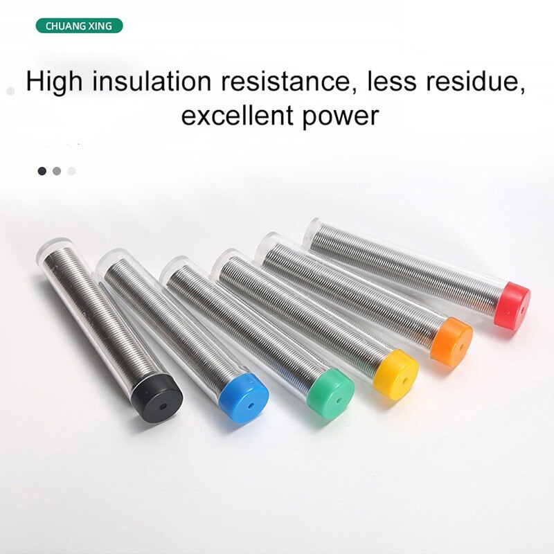 Solder Wire Soldering Wire in Storage Tube Welding Soldering DIY Works for Electrical Soldering: blue  0.6mm