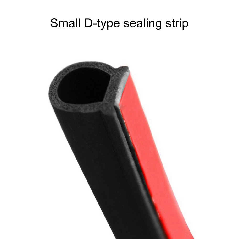 Zwarte afdichtingstape, zelfklevend, 10 mm x 12 mm, voor deuren en ramen, rubberen afdichting, anti-botsing, geluidsdicht, waterdicht, 6 m
