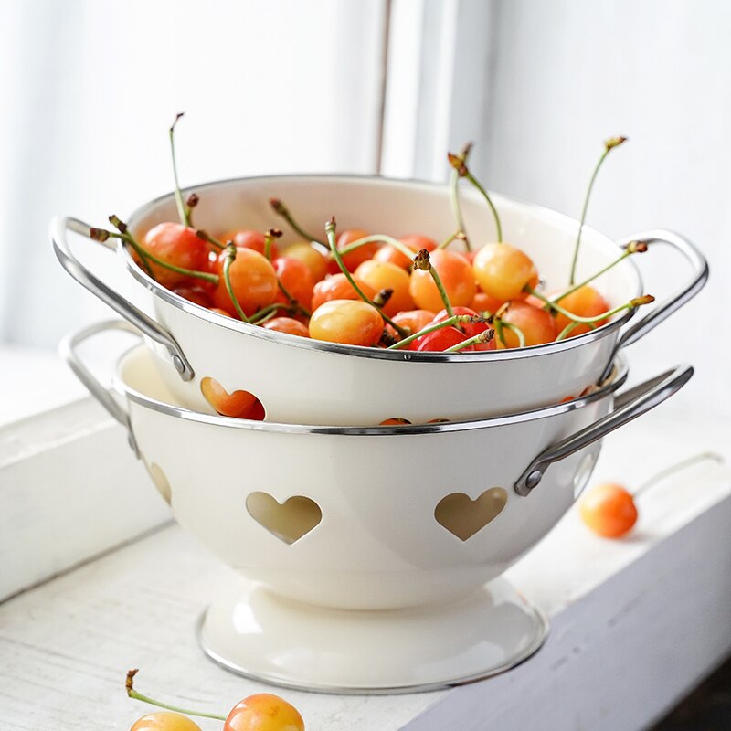 6 Soorten Bloemen Retro Tafel Fruit Platen Afvoer Mand Voor Fruit Keuken Slakom Voedsel Meral Gerechten Voor Restaurant Servies