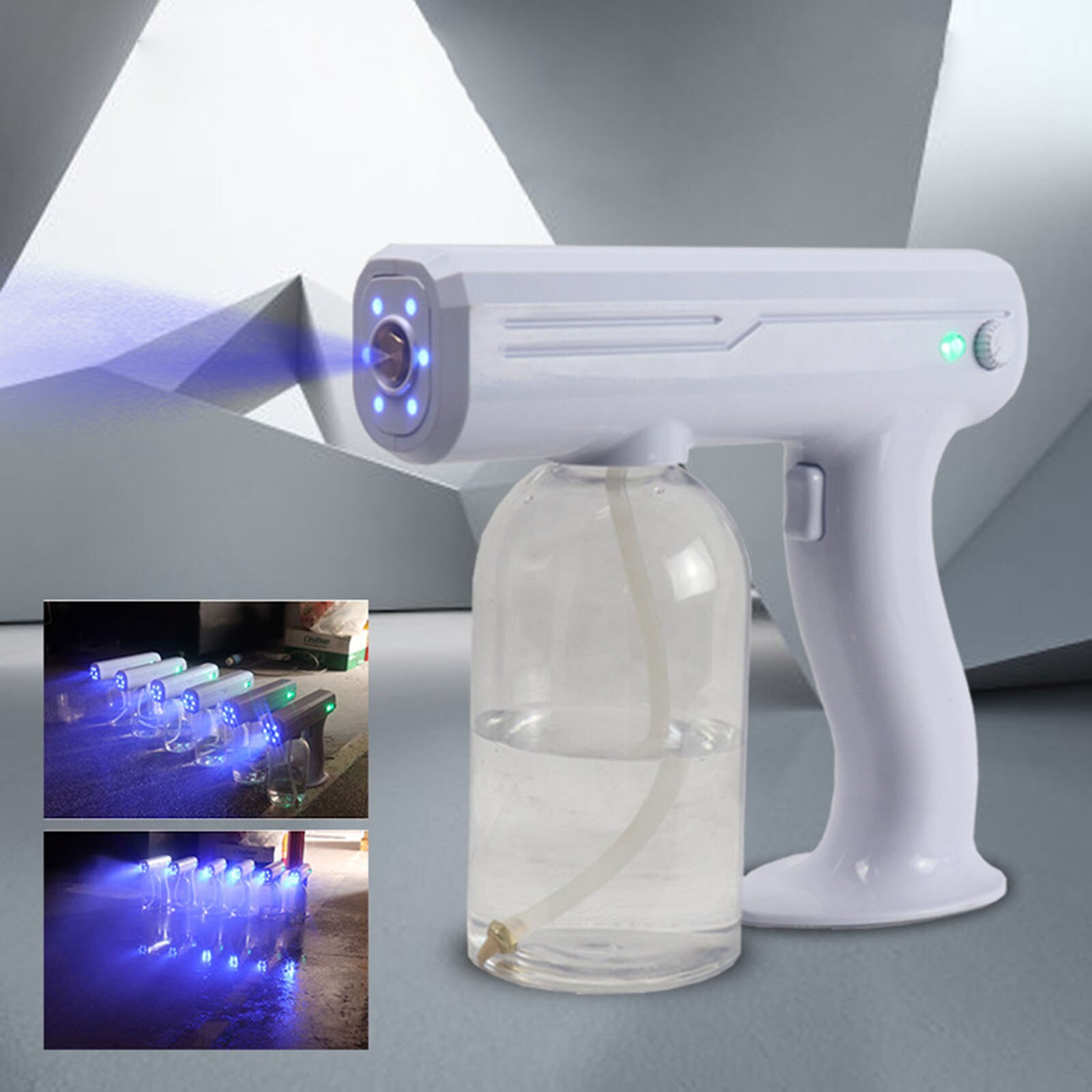 800ml 110v/220v Spray Bottle Blue Light Nano Household Portable Wireless Electric Sprayer Machine Nano Steam Spray Disinfection