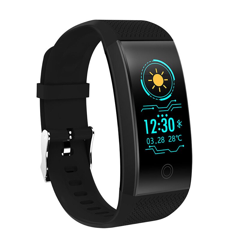 Smart fitness armband  ip68 puls fitness tracker stegräknare 0.96 '' skärm sport smart band klocka män kvinnor för android ios: Svart