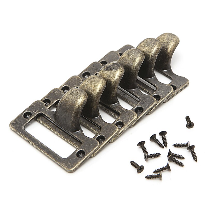 6x Handle File Name Card Cabinet Label Holder Antique Brass Drawer Pull Frame Furniture Hardware: S