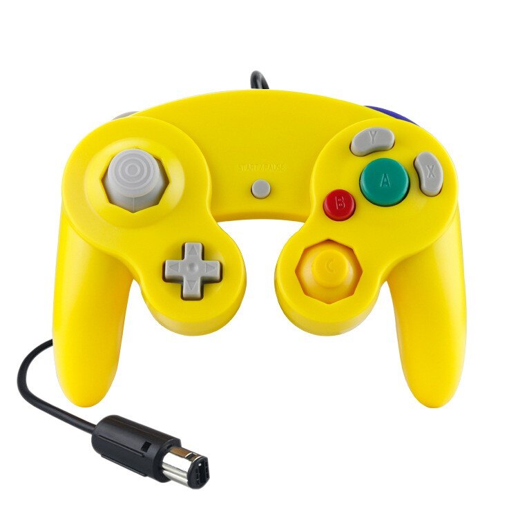 Controlador de jogo com fio para ngc gamepad joystick para cubo de jogo para nintendo clássico gamepad nostálgico para função de vibração ngc