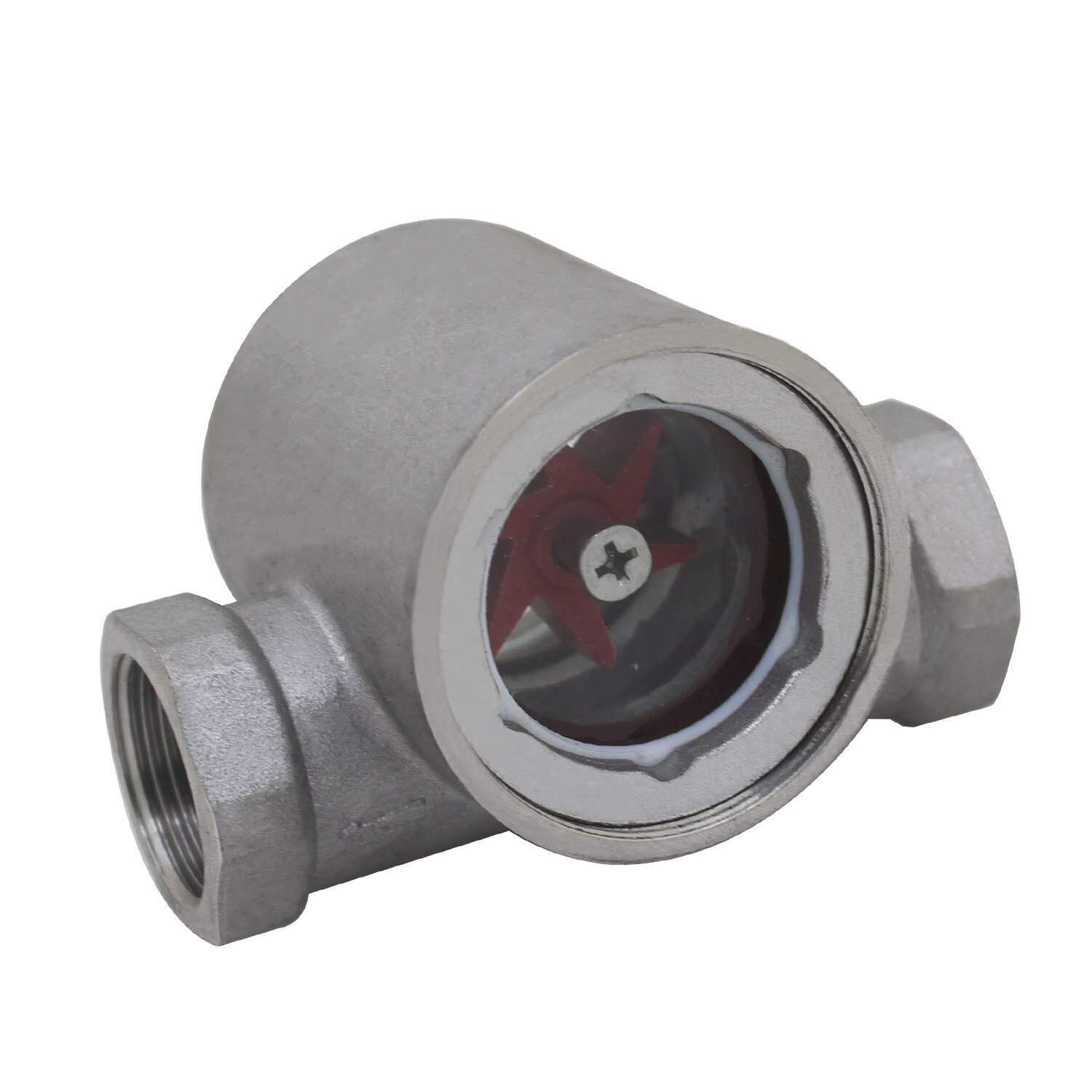 3/8&quot; 1/2&quot; 3/4&quot; 1&quot; - 2&quot; BSPT Female Window Sight Glass Flow Indicator With Impeller Stainless Steel Water Oil 1/4&quot;