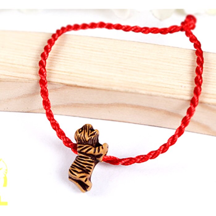 Imixbox rødt tau dyr armbånd tolv kinesiske stjernetegn fisk hund hest hane sau okse slange mus tiger ape fisk kanin: Jb3125lh