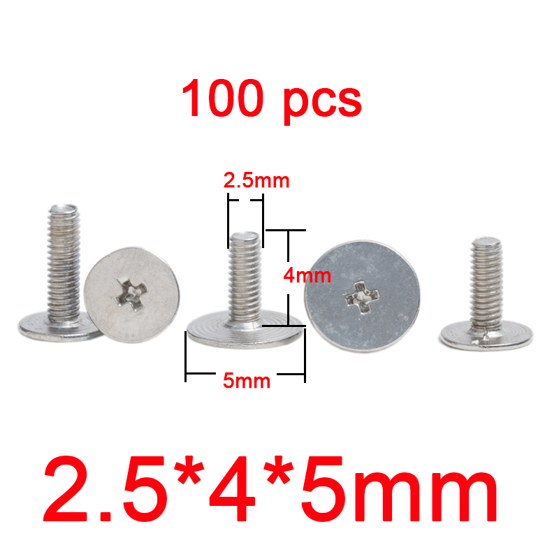 Hinge screw Screen shaft bracket screws Big head for laptop LCD top cover back case spiale screw M2 M2.5: PURPLE