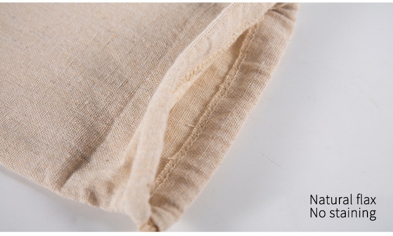 1PC Reusable Linen Bread Bags Homemade Craft Bread Storage Bag with Drawstring Bread Storager TXTB1
