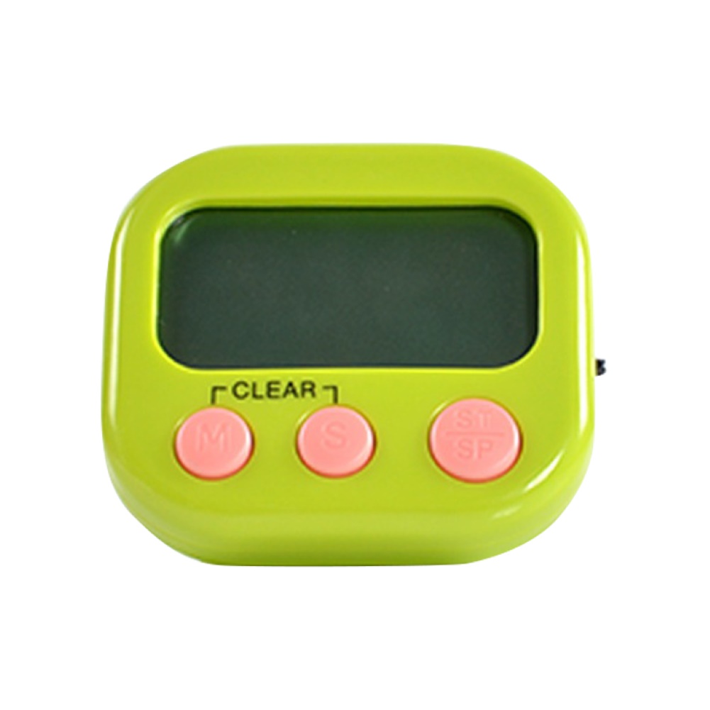 Magnetic Kitchen Timer Countdown LCD Digital Stopwatch Mini Practical Cooking Timer Alarm Clock White Blue Pink: Green