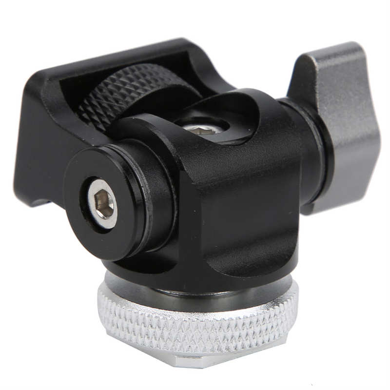 Monitor Bracket 180° Tilt Angle Adjustment Rotatable Ball Head Aluminium Alloy for Microphones Monitors Flashes