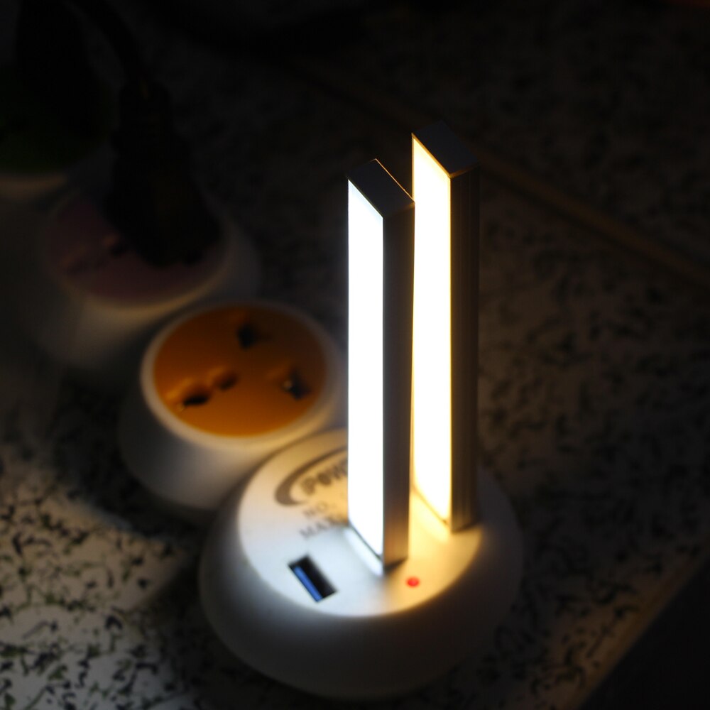 Usb led bog lys bærbar 24 led nat lys camping pære lampe skrivebord bog læse lampe camping pære til mobil oplader laptop