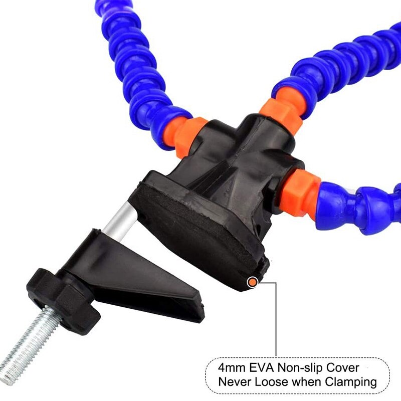 Bench Vise Work Bench Vise Welding Table with 3 Flexible Arms Soldering Iron Stand PCB Soldering Repair