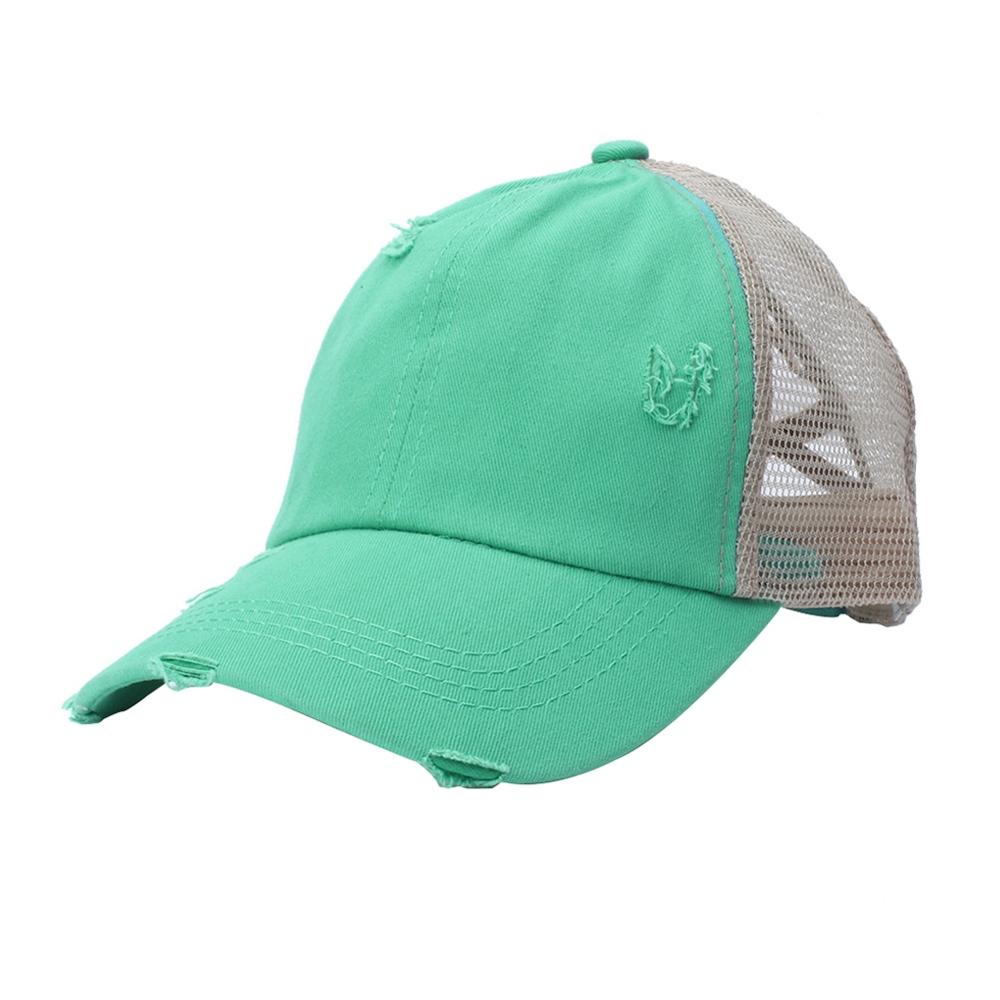 Breathable Cotton Ponytail Baseball Sunshade Hat: HL