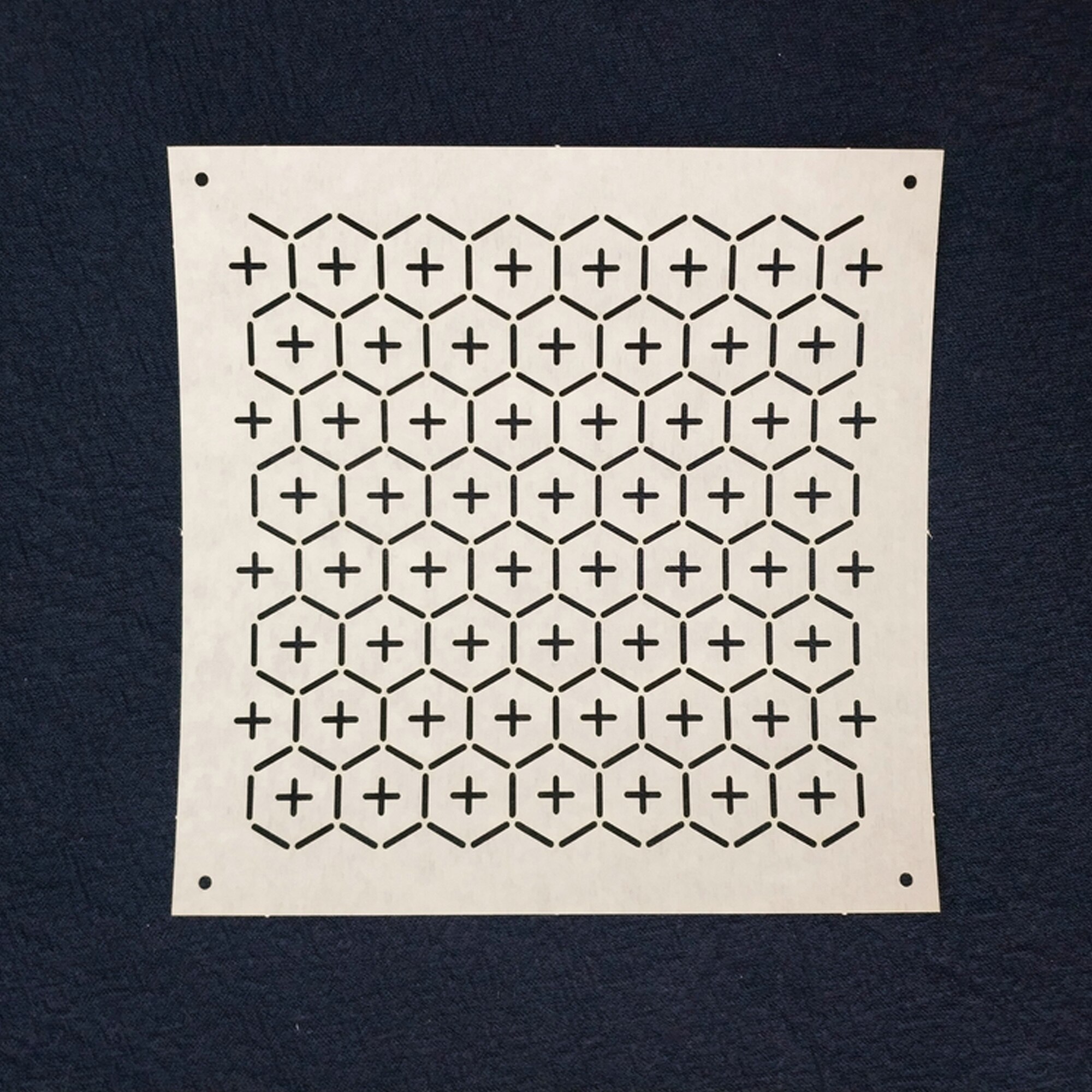 Sashiko Stencil,Sashiko Embroidery Pattern,Quilting Stencil,4" Diameter,9 Pattern Options: 3