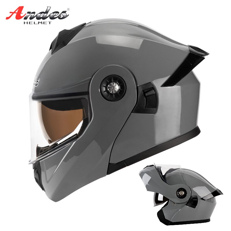 Motorcycle flip up Helmet Men Women Casco Moto Full Face Helmet Motorbike Motocross Moto Helmet Crash Casco Moto for kids: double lens-2