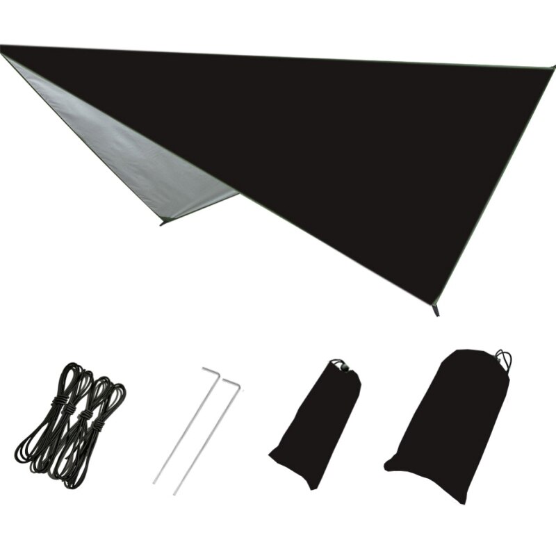 Camping Tent - Waterproof Shade Shelter - Outdoor Beach Garden Sun Canopy - Large Capacity: Black / S