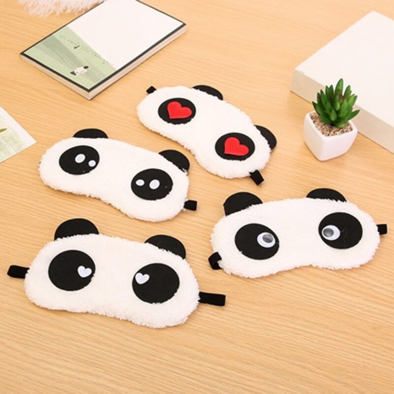 Bonita y creativa máscara de Ojos de viñetas de animales, Panda blanco, antifaz práctico para dormir, ojo máscara de sueño, cuidado de la cubierta