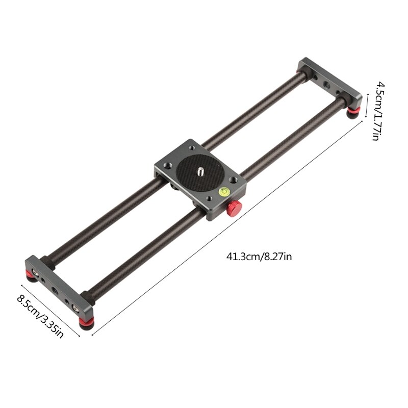 40Cm Mini Carbon Fiber Rail Staven Tafel Top Video Camera Slider Voor Smartphone Voor Dslr-Sony -Canon -Nikon Tot 5Kg