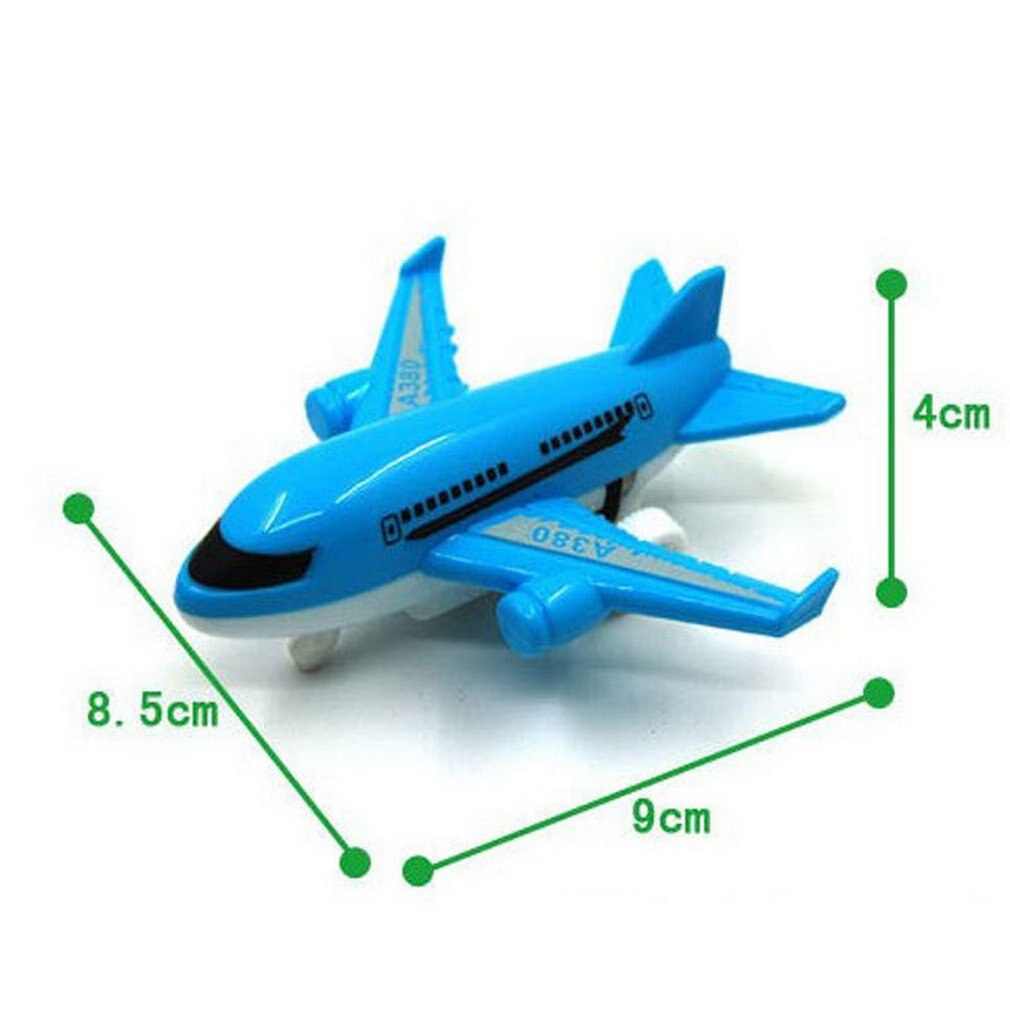 6pcs/set A380 Pull Back Aircraft Resistant To Falling Infant Toys Small Aircraft