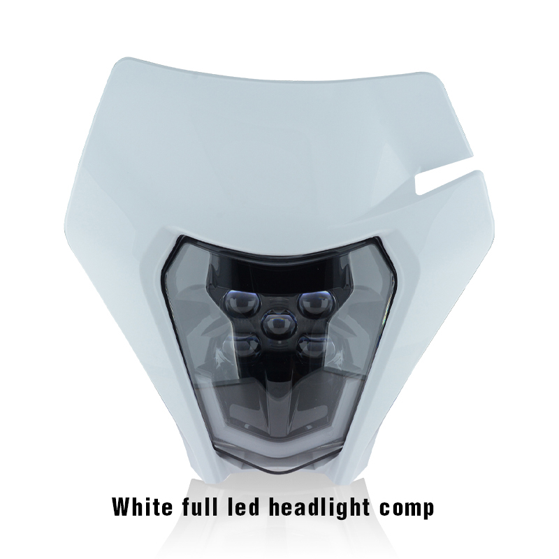 KÖNIGIN X Motor- Motorrad LED Scheinwerfer Scheinwerfer Kopf Licht Supermoto Verkleidung Für KTM EXC SXF MX Schmutz Fahrrad Enduro LED scheinwerfer: Weiß Scheinwerfer