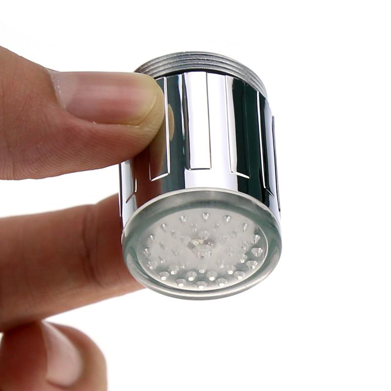 Led Lichtgevende Kraan Kraan Nozzle Rgb Kleur Lichten Knipperen Temperatuur Beluchter Waterbesparing Keuken Badkamer Accessoires