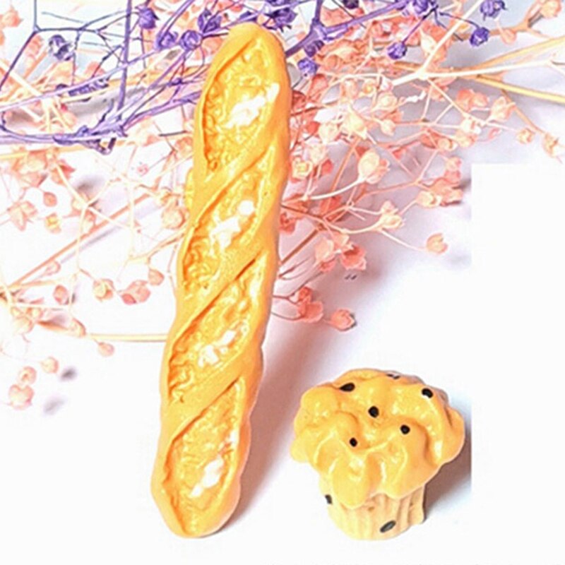 6Pcs/set 1:12 Bakery Bread Kitchen Food Items Miniature Vintage Accessories for Dollhouse Mini Artificial Bread