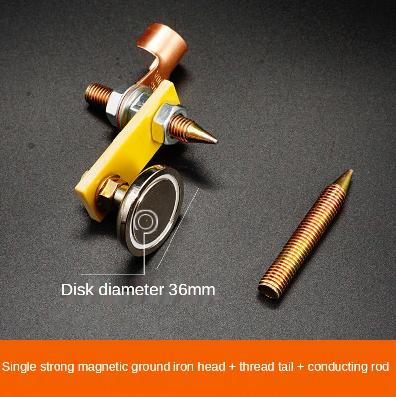 Strong Magnetic Grounding Magnet Welding Machine Ground Clamp Welding Magnet Strong Iron Lapping Head: Grey