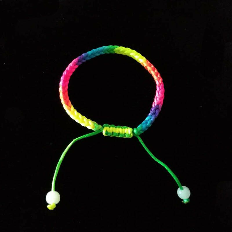 10 Pieces Rainbow Macrame Multi-Gekleurde Gevlochten Koord Draad Vriendschap Armbanden