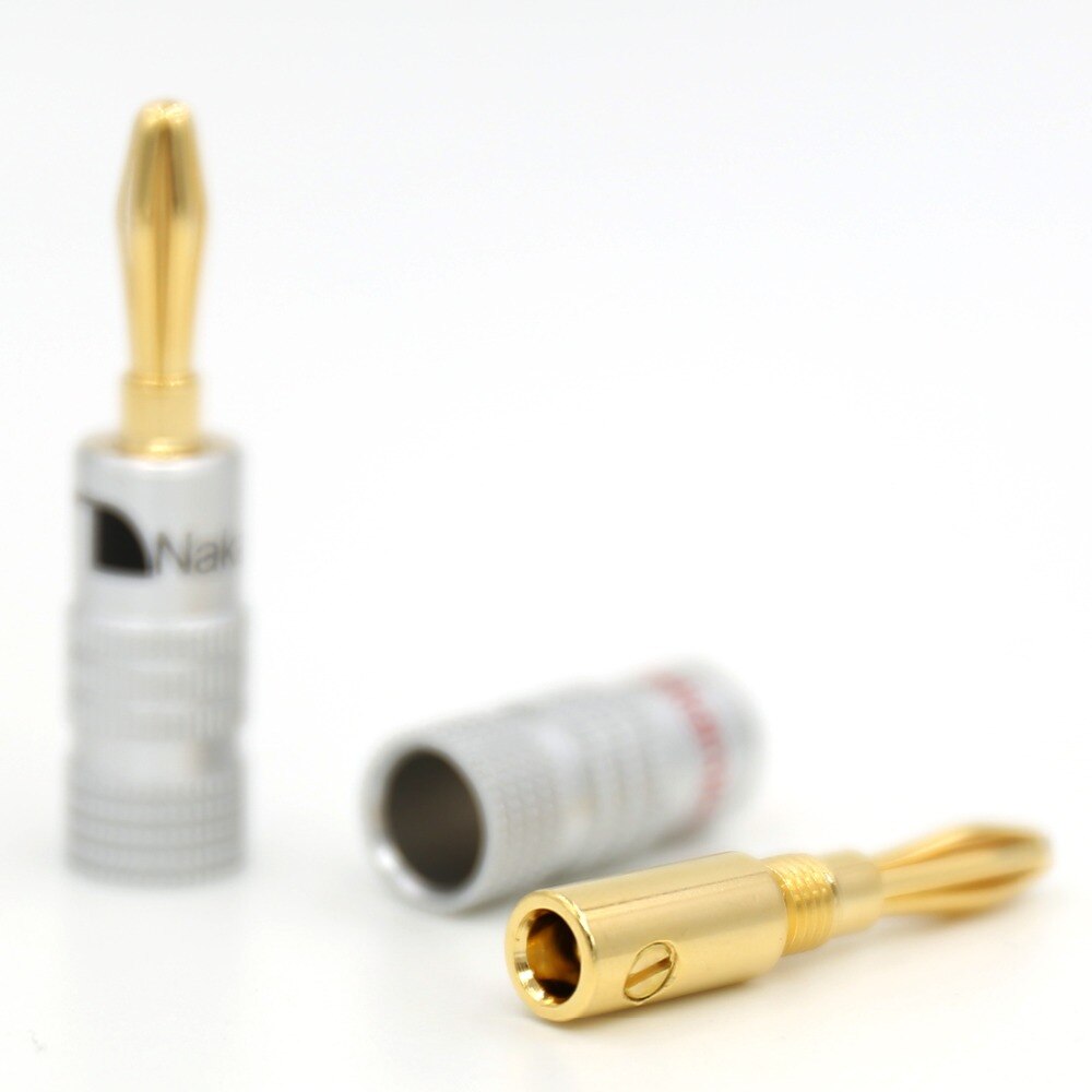 10 pcs por lotto Vendita Calda Spina A Banana Placcato Oro Speaker Connector Rosso e Nero a Colori