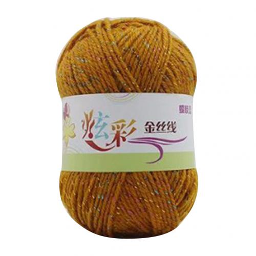 4 nici miękka dzianina szydełka nici akrylowe ręcznie przędzy wełnianej hak linia buta DIY akcesoria do szycia wielokolorowy: Ginger Yellow