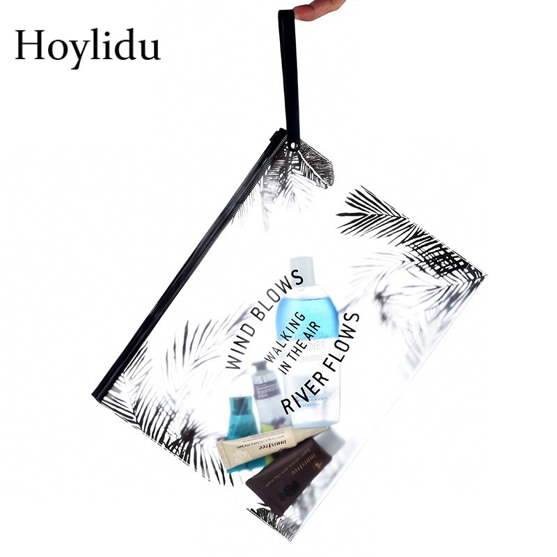 Mode Transparante PVC Cosmetische Zak voor Vrouwen Maken Clear Bag Travel Organizer Noodzakelijke Waterdichte Bad Wassen Toilettassen