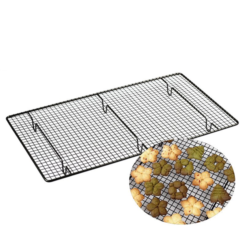 Cake Food Baking Cooling Tray Rack Stainless Steel Wire Grid Non-Stick Kitchen Barbecue Roast Pizza Bread Egg Tart Holder Shelf