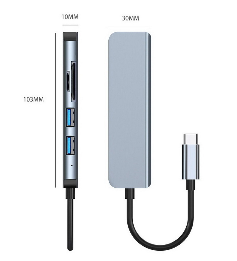 Usb Card Reading Type C Hub Zes-In-een Multifunctionele Mobiele Telefoon Computer Sub-Kabel Docking station Hub