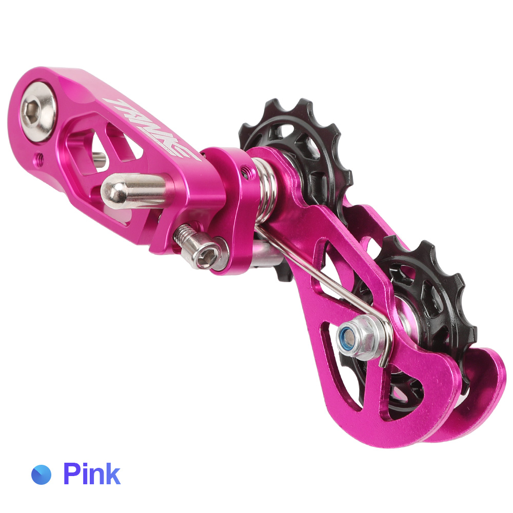 TANKE MTB Schmutz springen Single Geschwindigkeit Mountainbike Kettenspanner XC DJ bin DH Kettenführung Fahrradzubehör CNC-Bearbeitungsscheibe: Lila