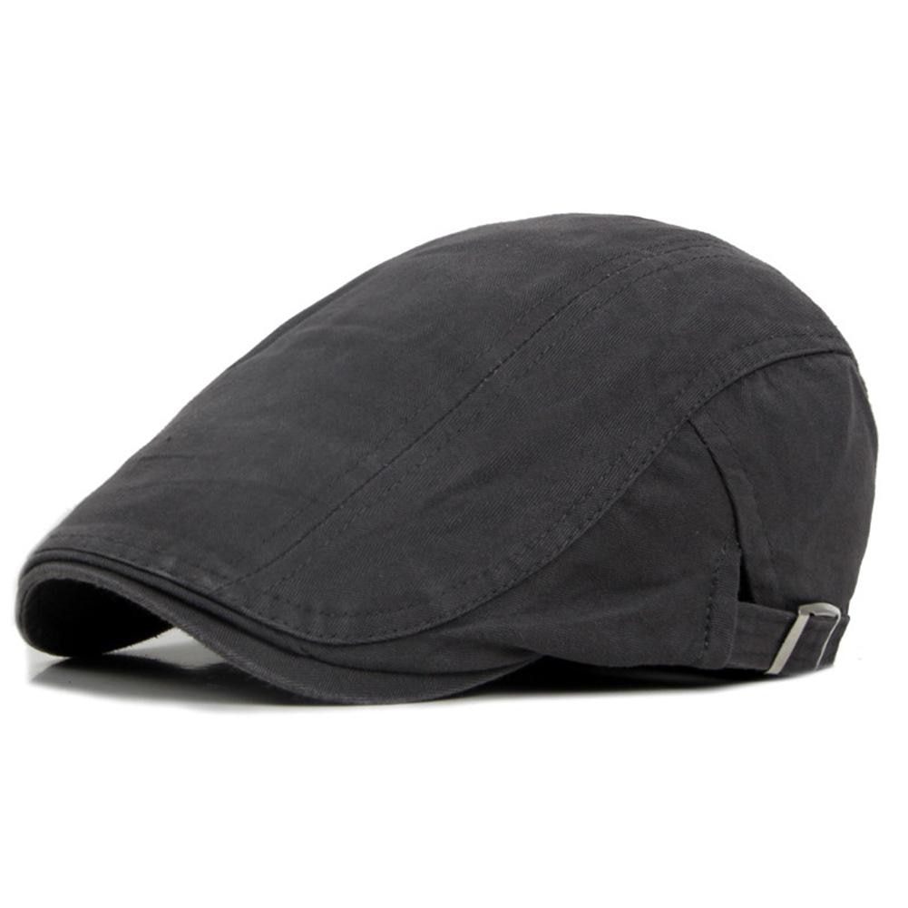 Mænd kvinder ensfarvet kausal duckbill cap udendørs sport flad beret hat kausal duckbill cap udendørs sport flad beret ha: Grå