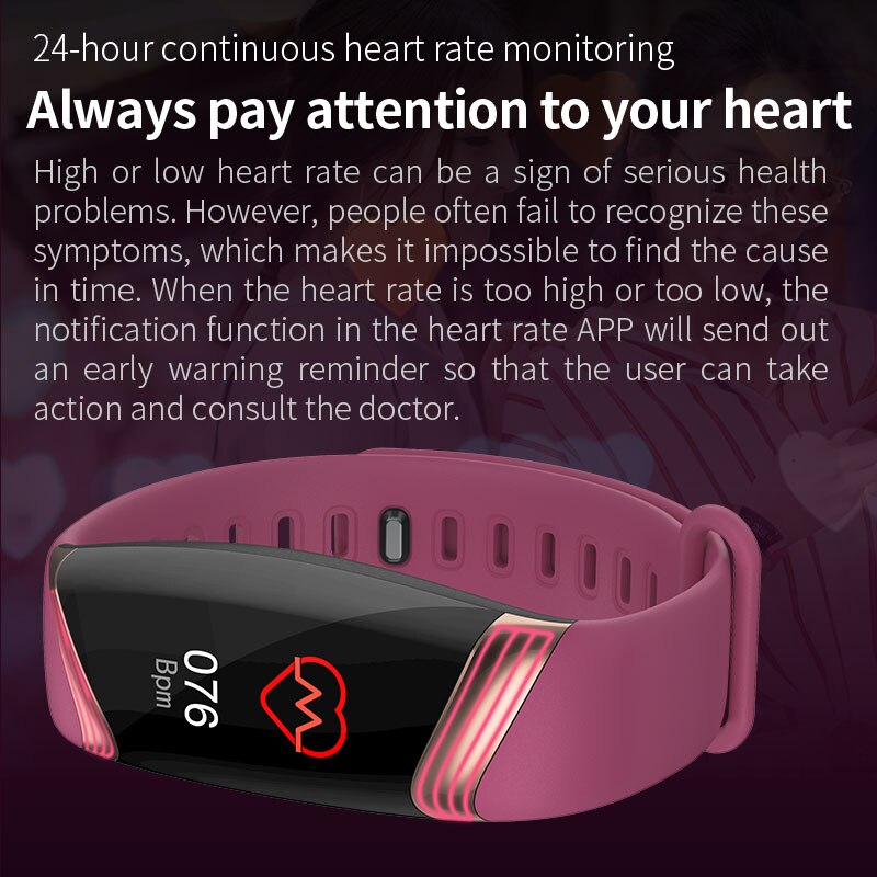 E20 SmartWatch LED Colorful Lighting IP67 Waterproof Night Run Bracelet 24 Hour Heart Rate Blood Oxygen for Android IOS PK M3 M5