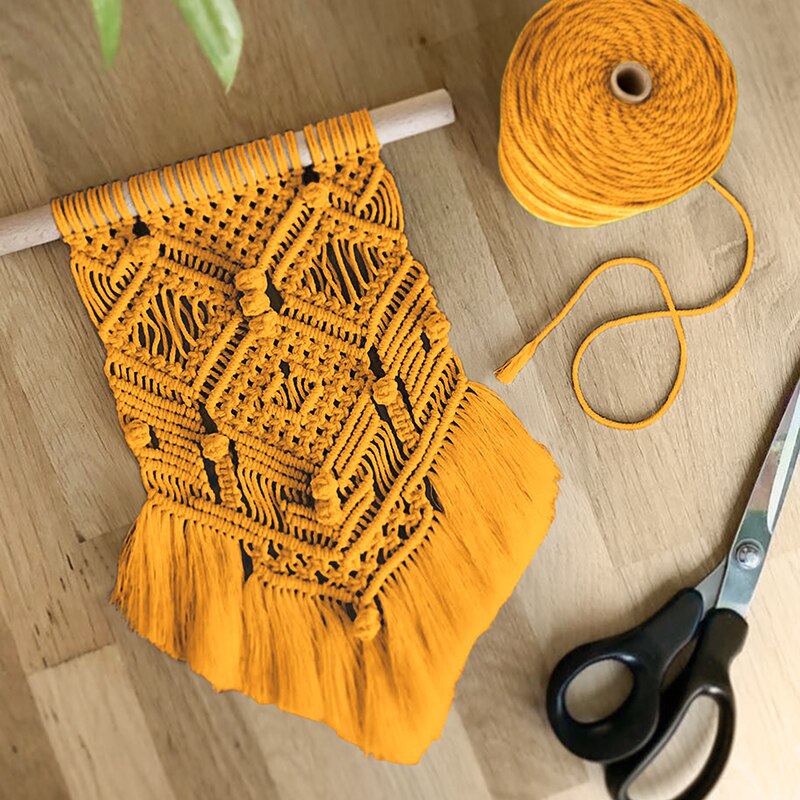 Macrame Garen Katoen 3Mm X 300M Katoenen Touw Voor Diy Ambachten Muur Opknoping Plant Hanger Bloem Mand Macram decore
