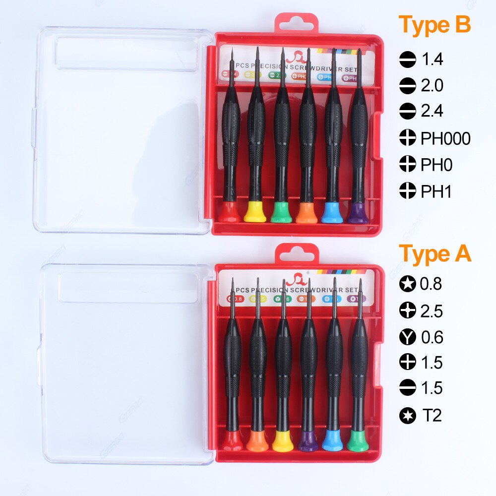 Juego de herramientas de reparación de teléfonos móviles, Kit de destornilladores de precisión para iPhone 11 Pro 8 7 6, Kit de herramientas de reparación de teléfonos inteligentes Y0.6, 6 uds.