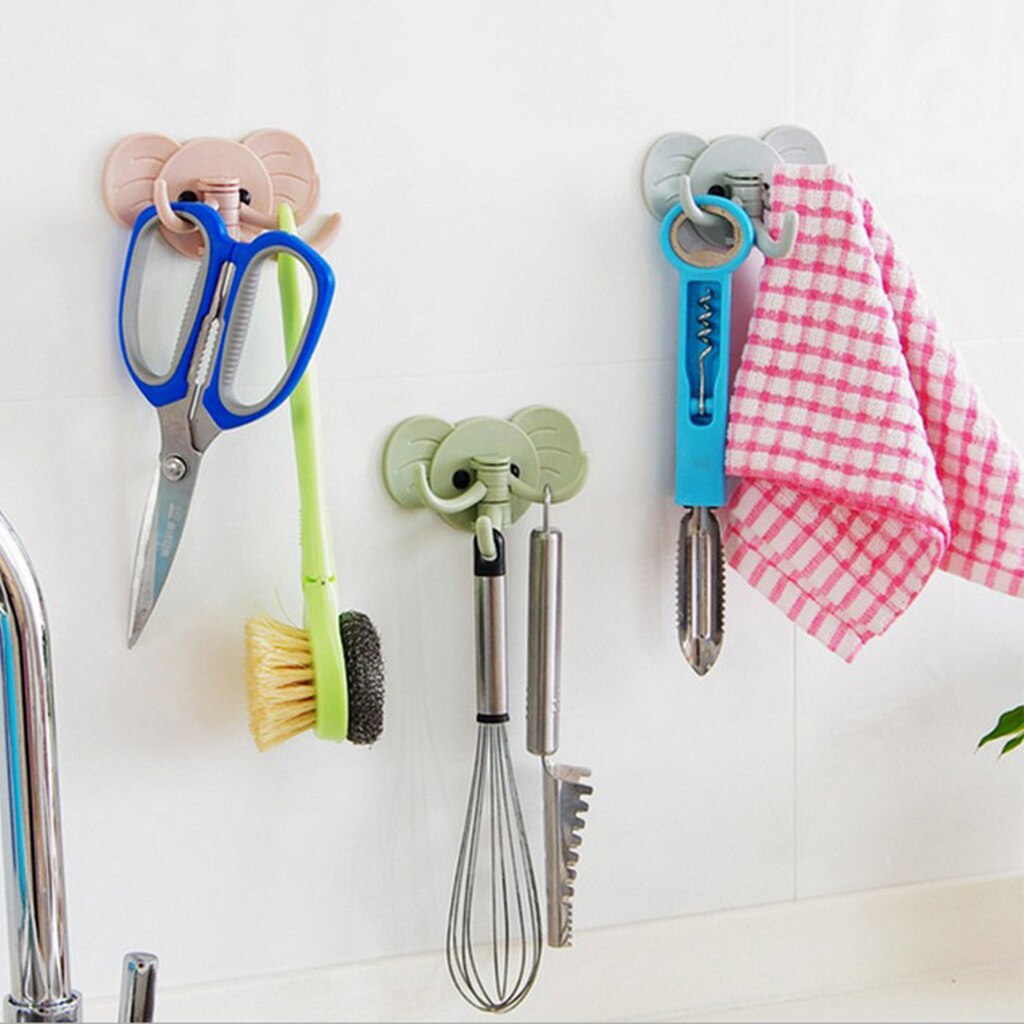 Plastic Adhesive Hooks Wall Hooks Hanger Bathroom Office Hooks for Kitchen Bathroom Home Stick on Wall Hanging