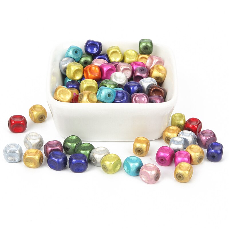 Mixed Square Dream Acrylic Beads Charm Loose Spacer Beads For Jewelry Making DIY Needlework Bracelet Accessories: Default Title