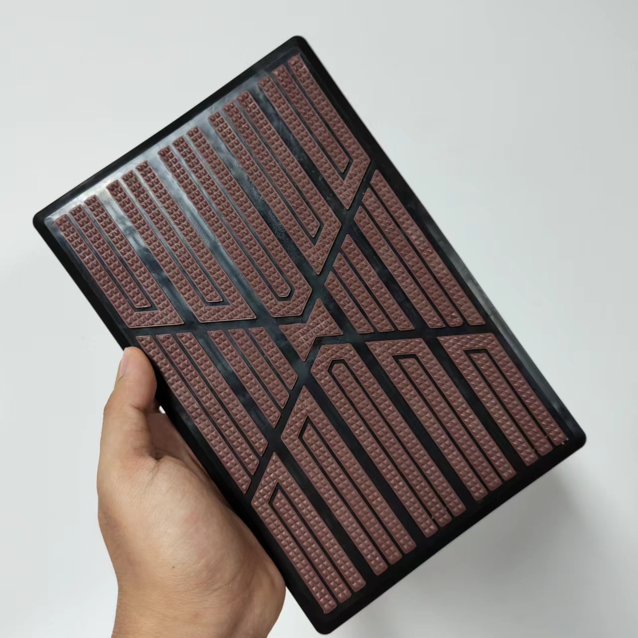 23x15 cm Universele Auto Vloer Tapijt Pad Hak Voet Mat Pedaal Patch Cover Auto Mat Anti-slip Pedaal Bruine Vloermat