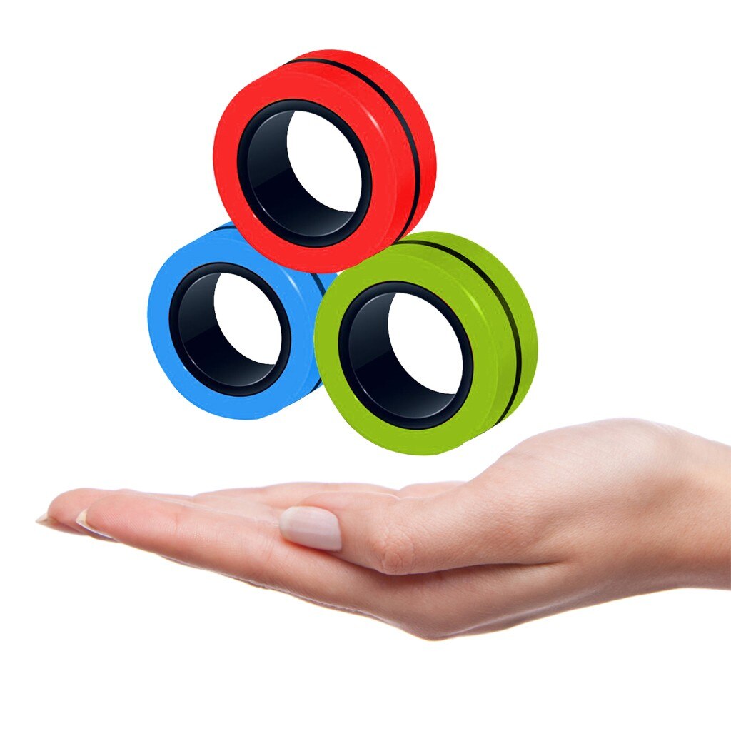 Ring Toy Relax Stress-relieving Toy Magnetic Bracelet Ring Unzip Toy Magic Ring Props Tools Decompression Toys#p30