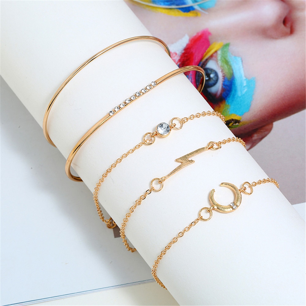 Vintage knokkelringenset, modieuze stapelbare open ringen met ketting Vintage knokkelringenset, modieuze stapelbare open ringen met ketting